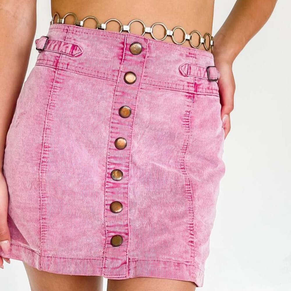Gap Pink Corduroy Mini Skirt